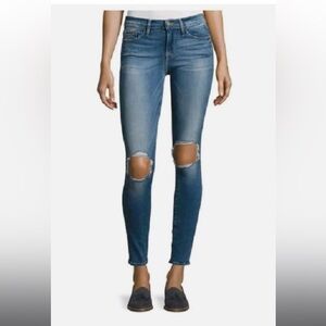 Frame Le Skinny de Jeanne Size 24 Color Irving Distressed